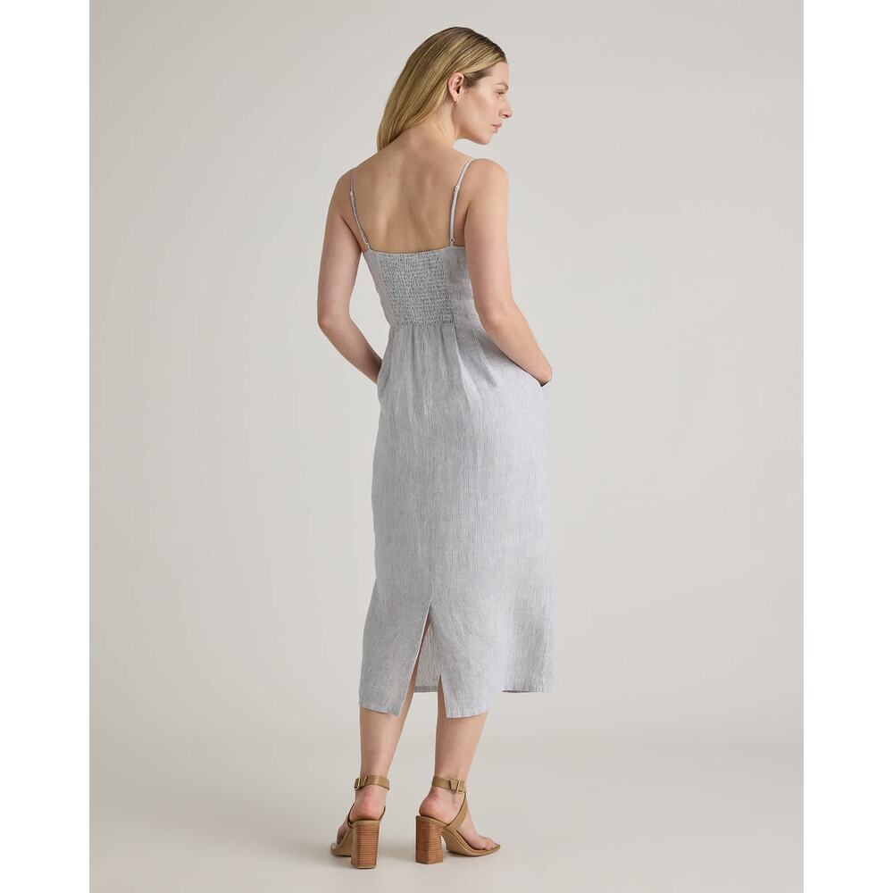 NWT Quince 100% European Linen Scoop Neck Midi Dress Size XS - Picture 2 of 4